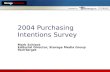 2004 Purchasing Intentions Survey