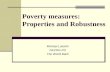 Poverty measures: Properties and Robustness