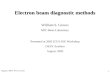 Electron beam diagnostic methods