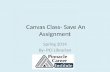 Canvas Class- Save An Assignment