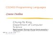 CS2403 Programming Languages Course Outline