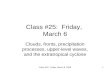 Class #25:  Friday,  March 6