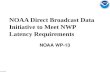 NOAA Direct Broadcast Data Initiative to Meet NWP Latency Requirements  NOAA WP-13