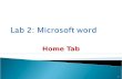 Lab 2: Microsoft word