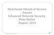 Distributed Denial of Service Attacks Advanced Network Security  Peter Reiher August, 2014
