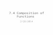 7.4 Composition of Functions