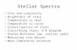 Stellar Spectra