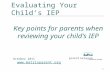 Evaluating Your Child’s IEP