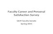 Faculty Career and Personal Satisfaction Survey