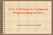 CSci 1130 Intro to Computer Programming in Java