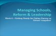 Managing Schools, Reform & Leadership