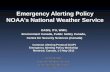 Emergency Alerting Policy NOAA’s National Weather Service