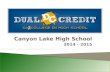 Canyon Lake High School 2014 - 2015