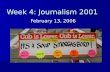 Week 4: Journalism 2001