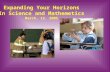 Expanding Your Horizons In Science and Mathemetics March, 12, 2005