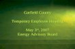 Garfield County Temporary Employee Housing May 3 rd , 2007 Energy Advisory Board