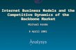 Internet Business Models and the Competitive Dynamics of the Backbone Market