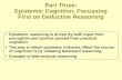 Part Three: Epistemic Cognition, Focussing First on Deductive Reasoning