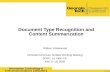Document Type Recognition and Content Summarization