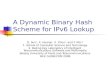 A Dynamic Binary Hash Scheme for IPv6 Lookup