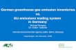 German greenhouse gas emission inventories vs. EU emissions trading system  in Germany