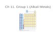 Ch 11. Group 1 (Alkali Metals)