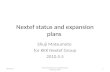 Nextef status and expansion plans