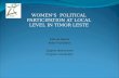 WOMEN'S  POLITICAL PARTICIPATION AT LOCAL LEVEL IN TIMOR LESTE