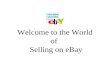 Welcome to the World of   Selling on eBay