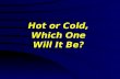 Hot or Cold,  Which One  Will It Be?