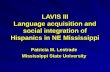 LAVIS III Language acquisition and social integration of Hispanics in NE Mississippi