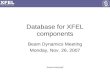 Database for XFEL components