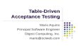 Table-Driven Acceptance Testing