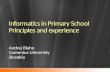 Informatics in Primary School Principles and experience