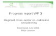 Progress report WP 3 Regional cross–sector co–ordination     and planning