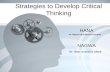 Strategies to Develop Critical Thinking