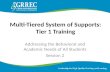 Multi-Tiered System of Supports: Tier 1 Training