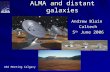 ALMA and distant galaxies