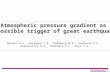 Atmospheric pressure gradient as  a possible trigger of great earthquakes