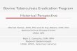 Bovine Tuberculosis Eradication Program  Historical Perspective