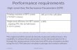 Performance requirements