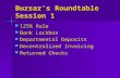 Bursar’s Roundtable Session 1