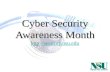 Cyber Security Awareness Month security.nsu
