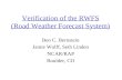 Verification of the RWFS (Road Weather Forecast System)