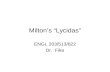Milton’s “Lycidas”