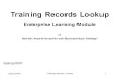 Training Records Lookup
