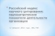 Российский индекс научного цитирования: наукометрические показатели деятельности организации