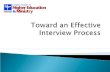 Toward an Effective Interview Process