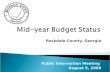 Mid-year Budget Status