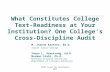 What Constitutes College Text-Readiness at Your Institution? One College’s Cross-Discipline Audit